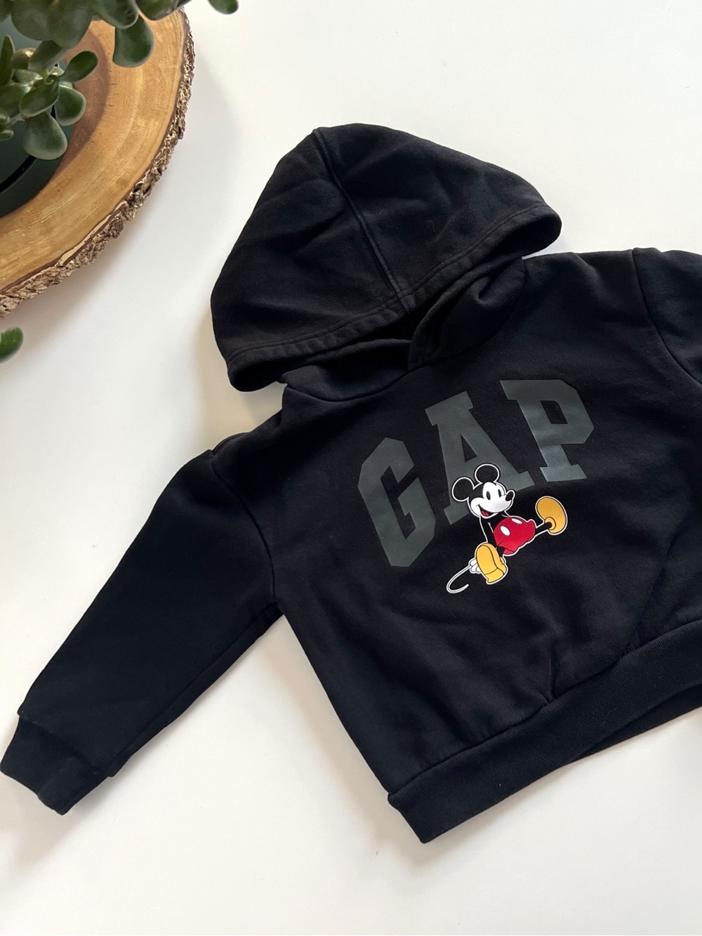 Gap X Disney Mickey Mouse Black Hoodie | Size 3